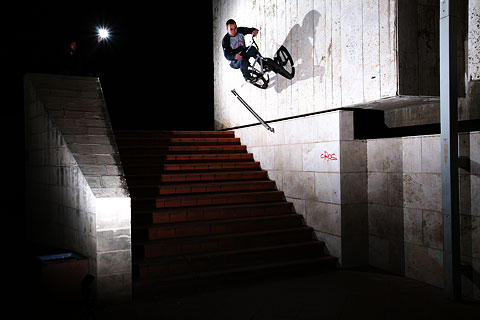 Guy or 'Punko' with a huge wallride drop. Photo by Ran Ladin