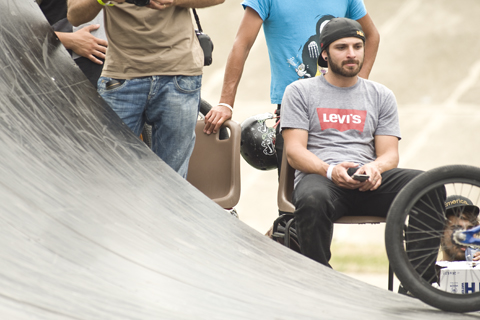 Corey Matinez chilling on the side of the ramp...