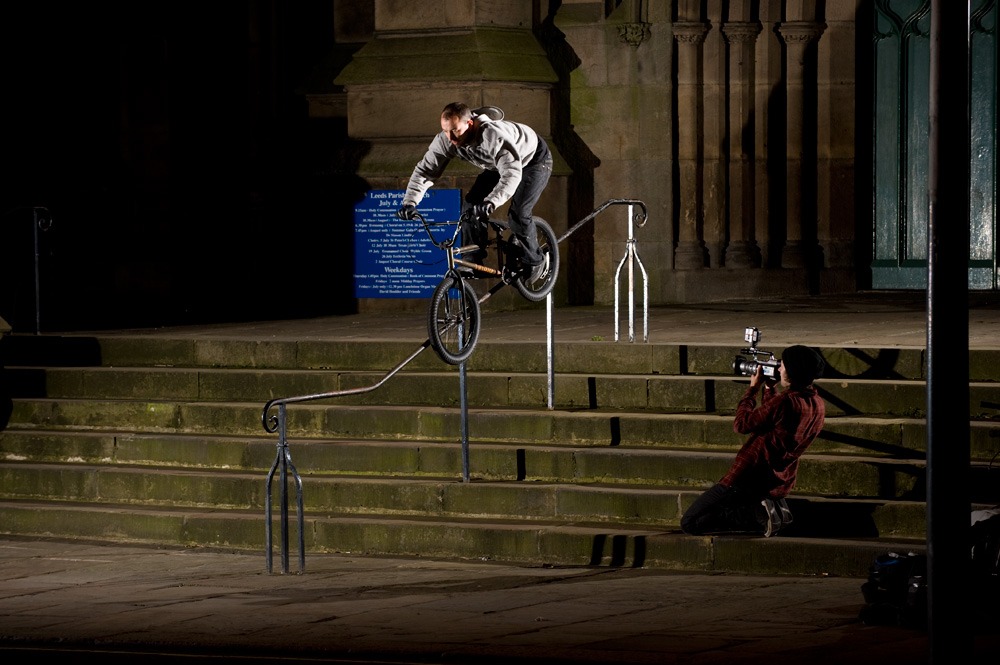 Owain busting out the rails at midnight hour