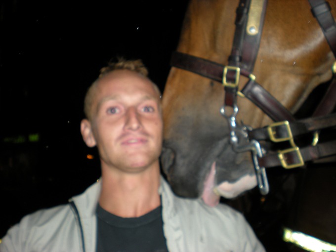 A horse kissed Ben