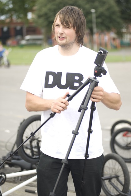 Matty Lambert forgot his video camera so he's filming with this...