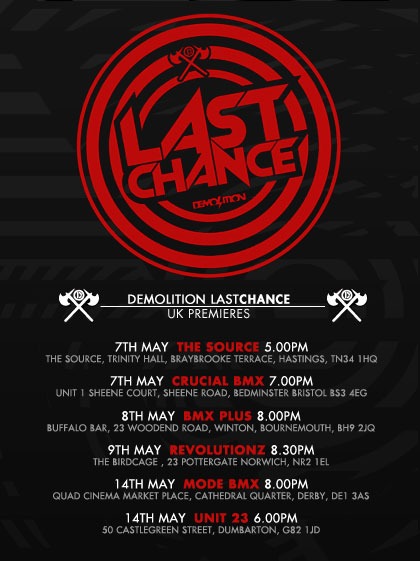 Demolition "Last Chance" DVD UK Premieres