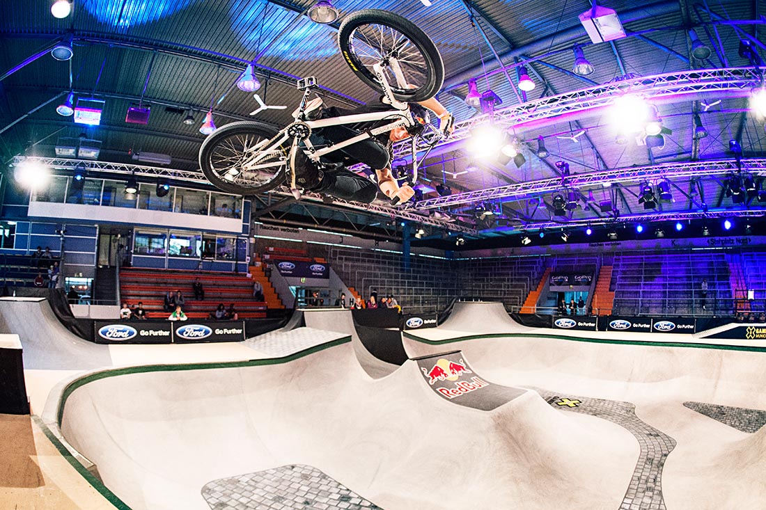Drew Bezanson performing at X games in the Olympia park in Munich, Germany on the 27th of June 2013