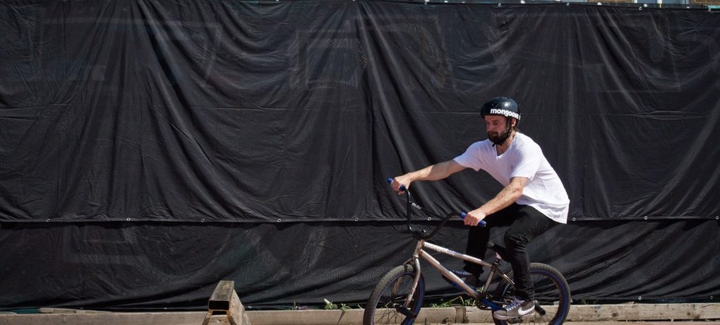 You need to be compressing down into the bike as you come up to the marker, bending your knees and arms, ready to burst up.