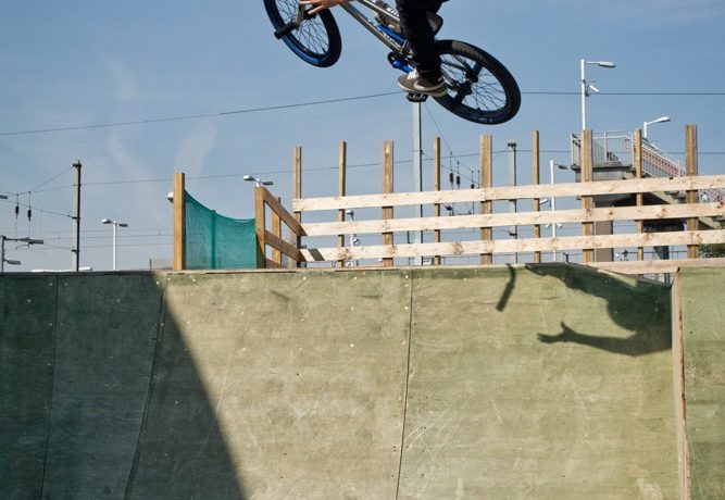 When you feel comfortable and the bike is level, spin the bars around.