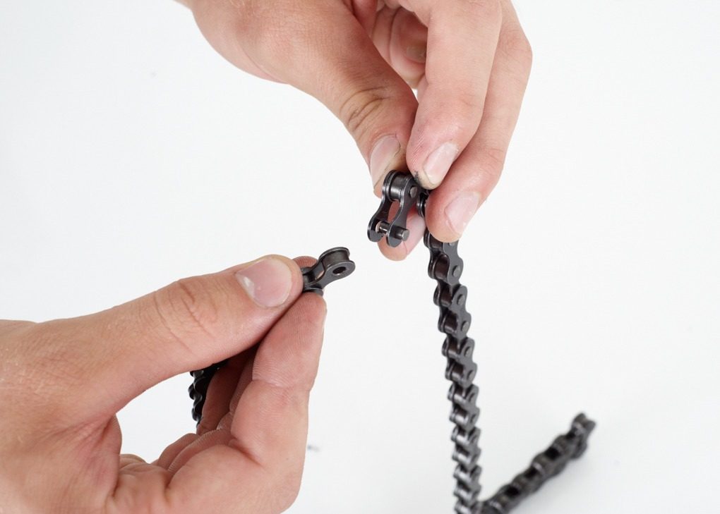 Before you start fixing the broken chain, make sure you’ve got a chain tool and a correct piece of chain for replacing the broken link. When you buy a new chain you’ll always get excess; keep hold of this as it’ll come in handy when it breaks.