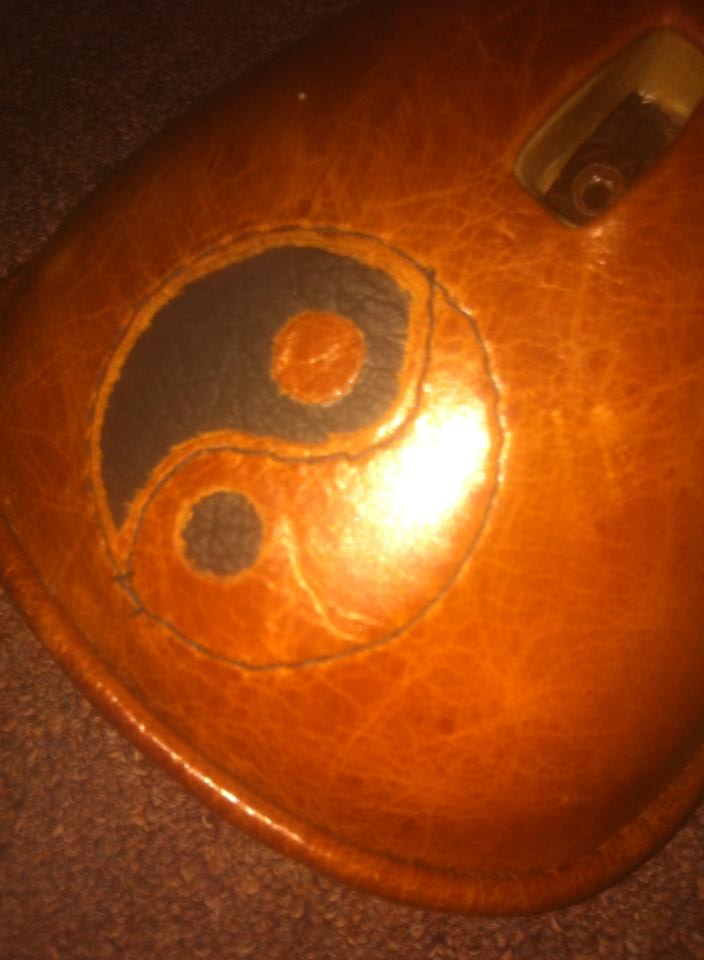 Another shot of the leather covered yingyang seat from Brad Baker 
