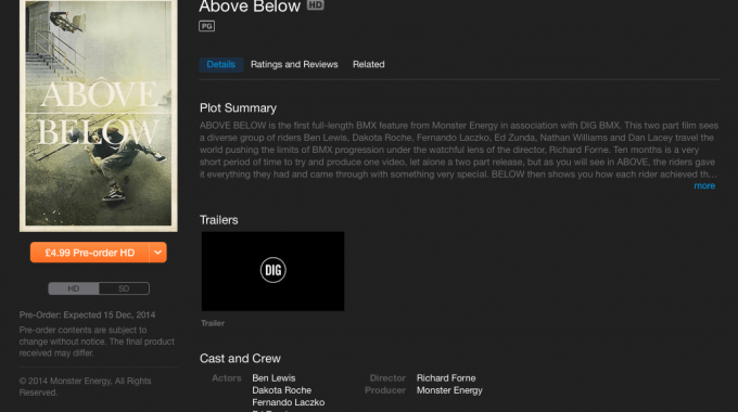 Pre Order Above Below On iTunes NOW