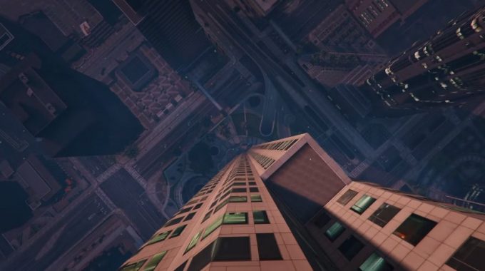 Riding Down a Tower In GTA V First Person!