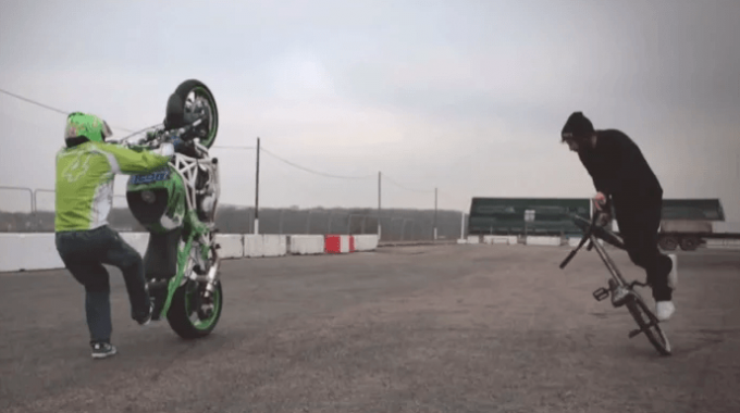 BMXer VS Motorbike