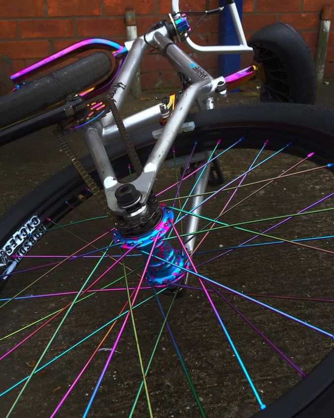 oil slick bmx spokes