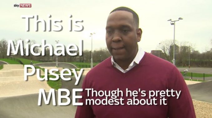 Michael Pusey Gets MBE For Building BMX Track In Peckham
