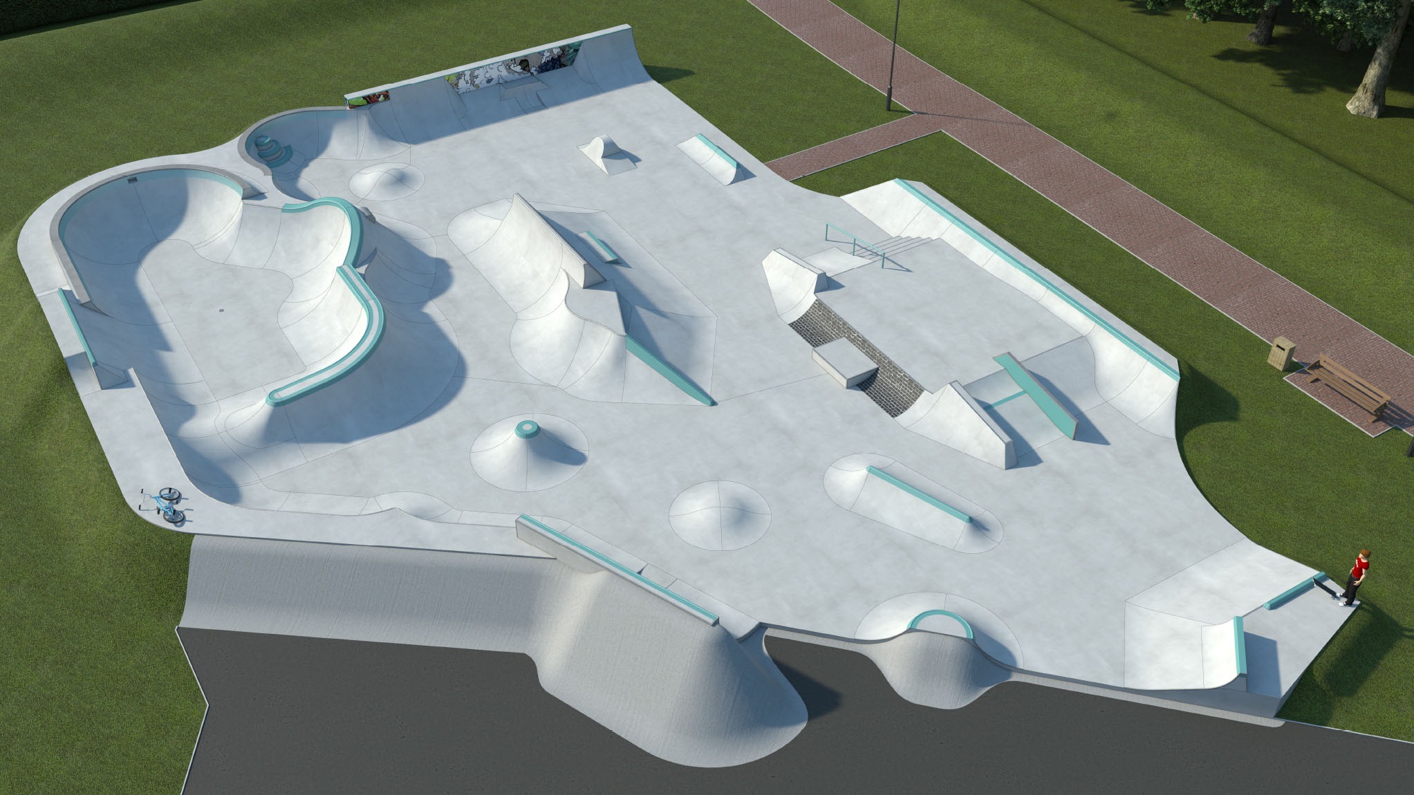 This new skatepark that's currently being built by Wheelscape looks AW...