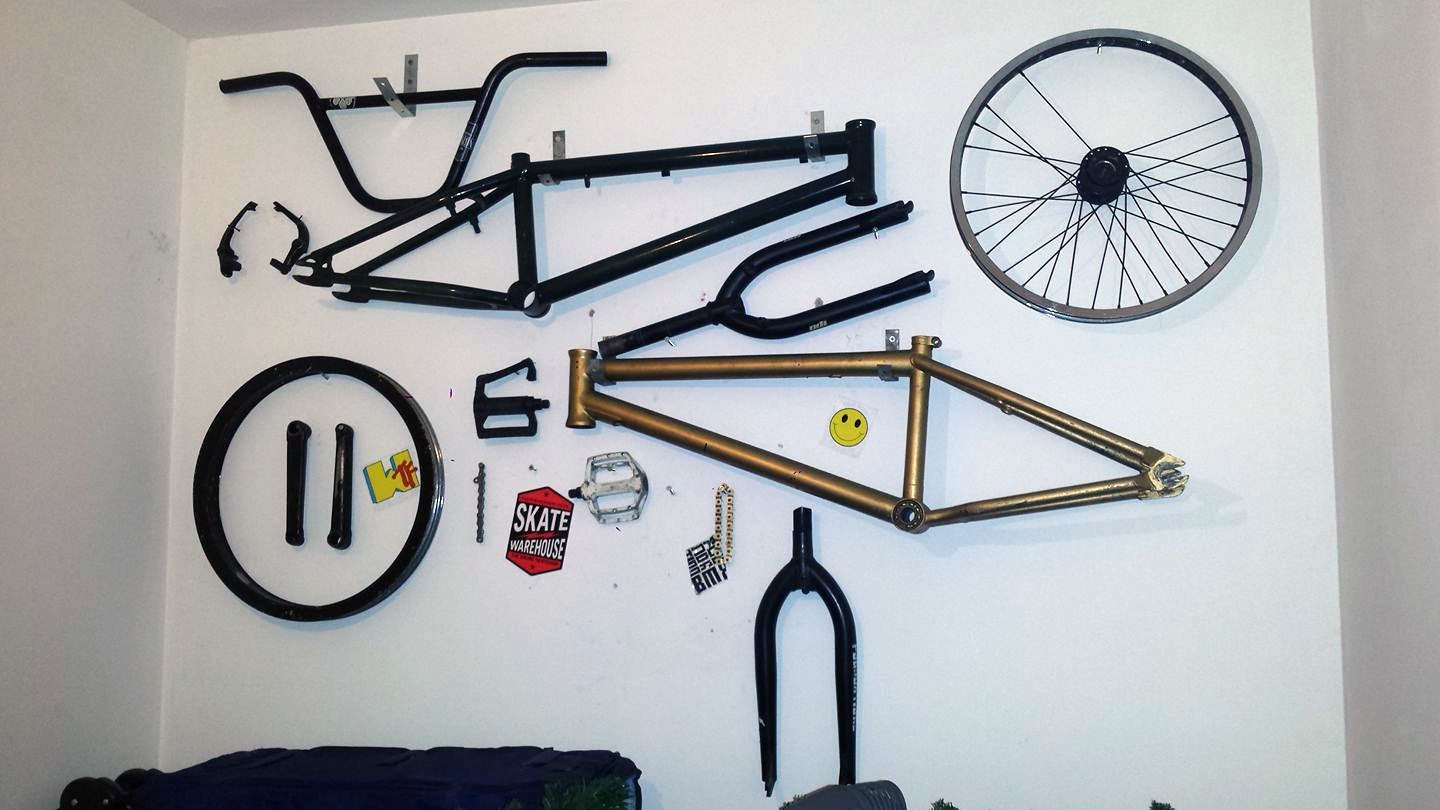 repurposed bike frame