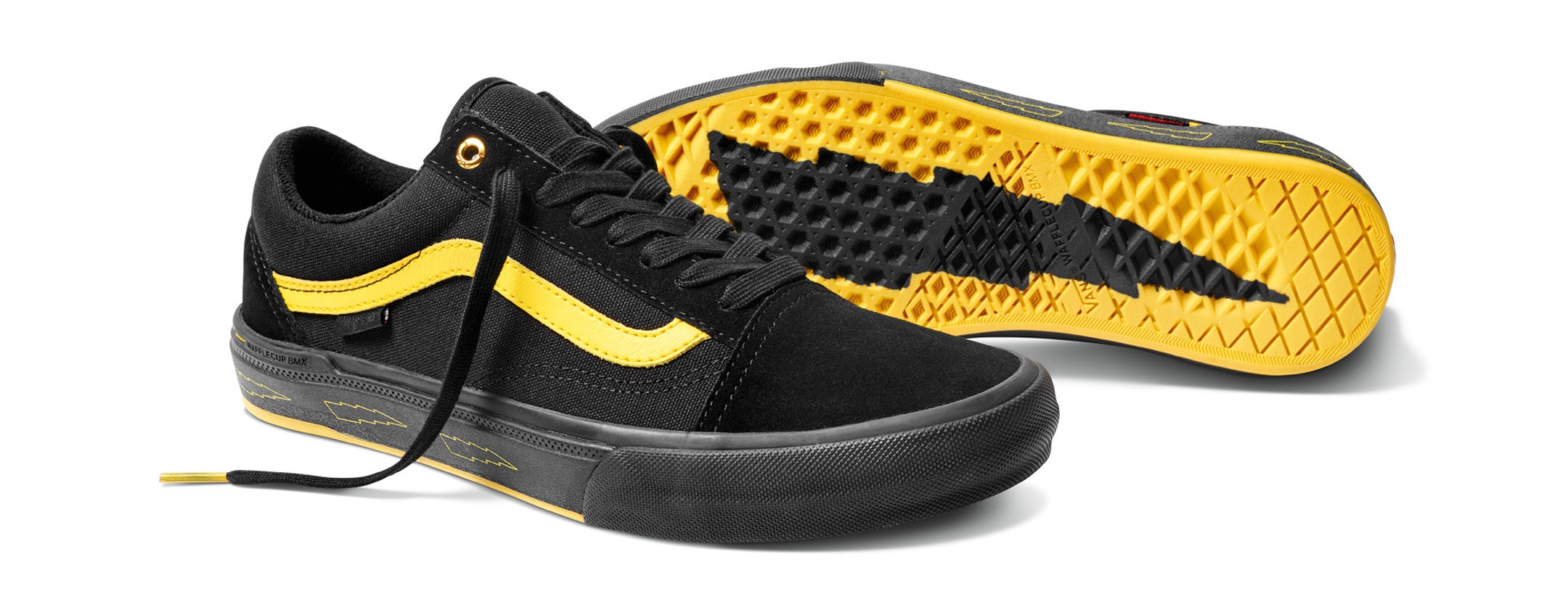 black and yellow lightning vans