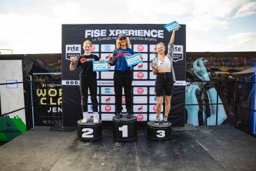 Women's Final Podium; 1st Sasha Pardoe, 2nd Esme Morris, 3rd Kayley Ashworth